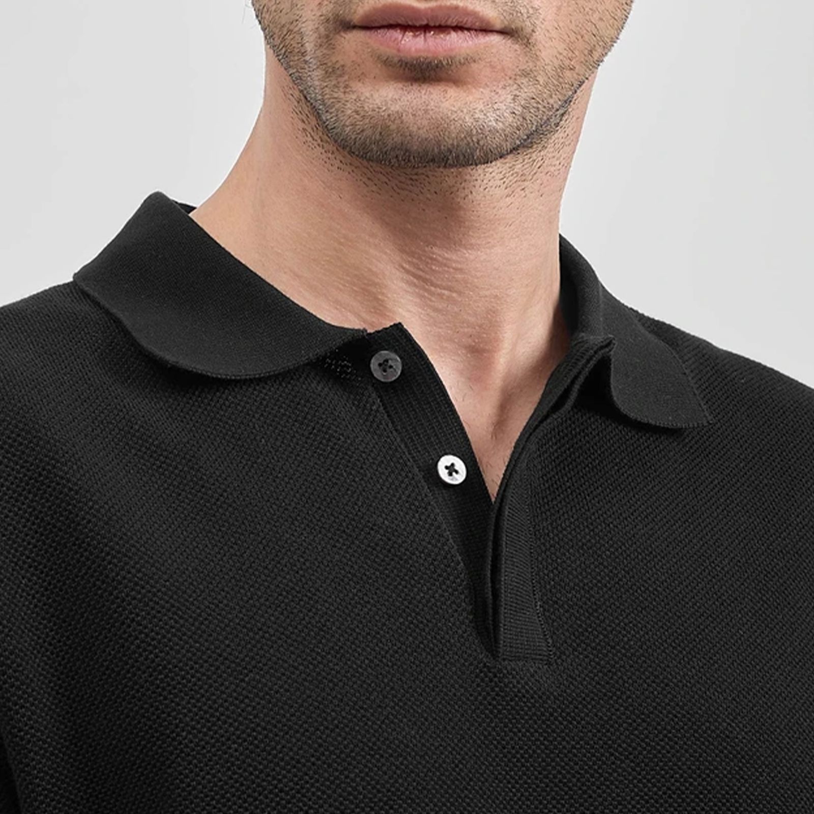 پولوشرت آستین کوتاه مردانه کروم مدل 2512306 knit  -  - 4
