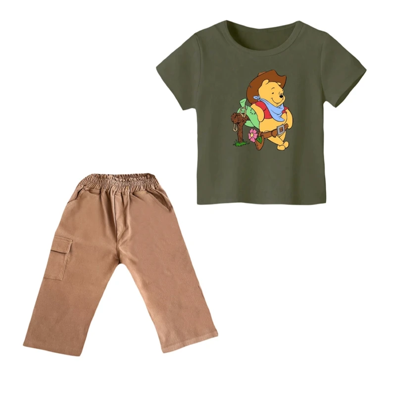 ست تی شرت و شلوارک پسرانه مدل پو کد ۶۹