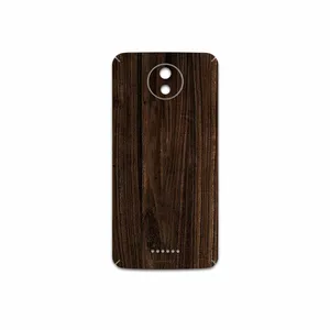 MAHOOT Dark Walnut Wood Cover Sticker for Motorola Moto C Plus