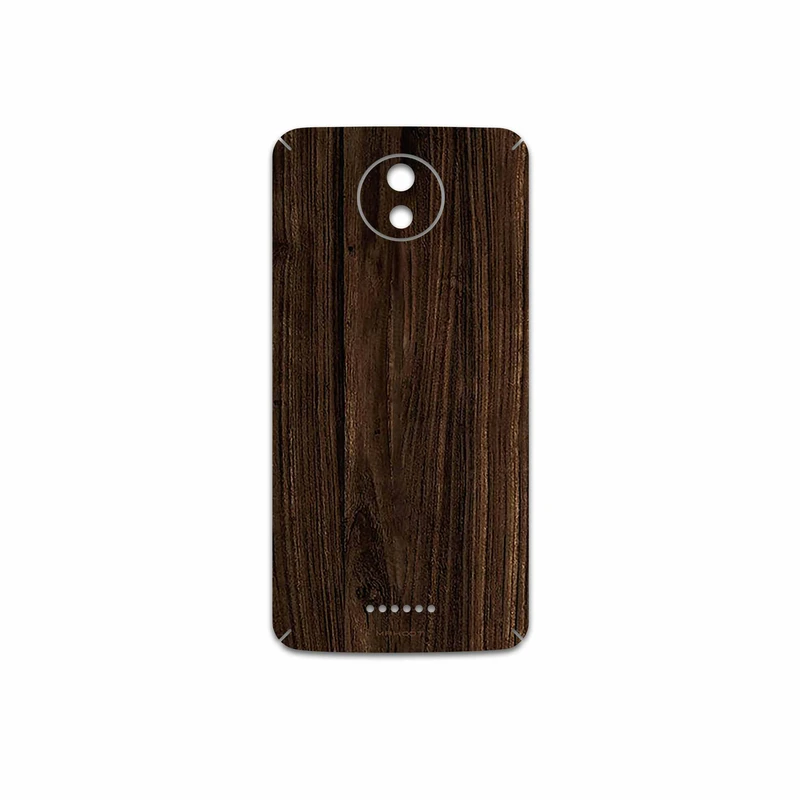 برچسب پوششی ماهوت مدل Dark Walnut Wood مناسب برای گوشی موبایل موتورولا Moto C Plus