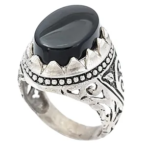 انگشتر نقره مردانه مدل عقیق کد VA4763