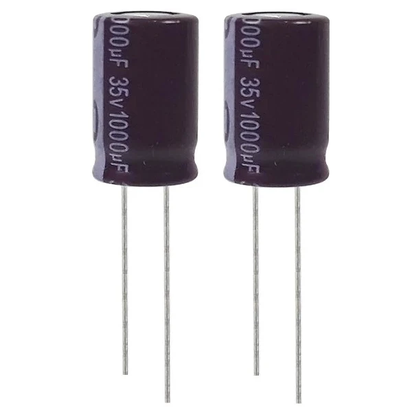 خازن الکترولیتی 1000 میکروفاراد 35 ولت مدل YADIKE0210CE1000u35VDN2 بسته 2 عددی