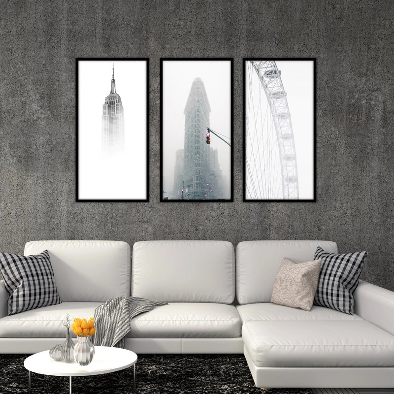 تابلو بکلیت طرح منظره شهری مدل B-510 مجموعه 3 عددی