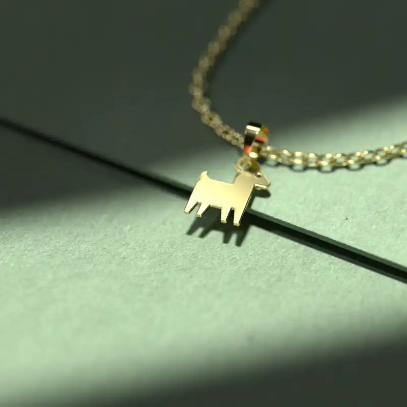 گردنبند طلا 18 عیار زنانه مدوپد مدل طرح گوزن کد N1016