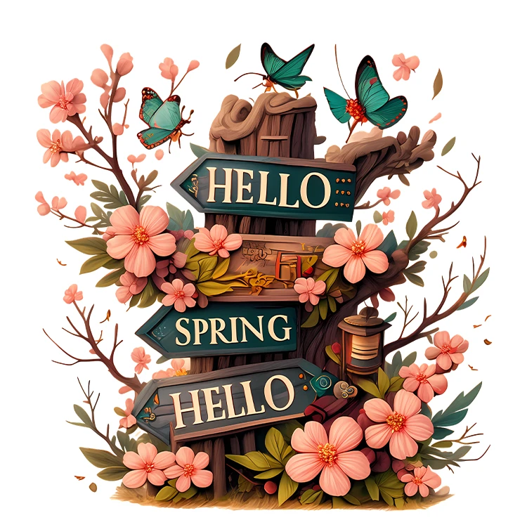 استیکر پارچه و لباس پاد آفرین مدل بهار طرح گل کد S5465