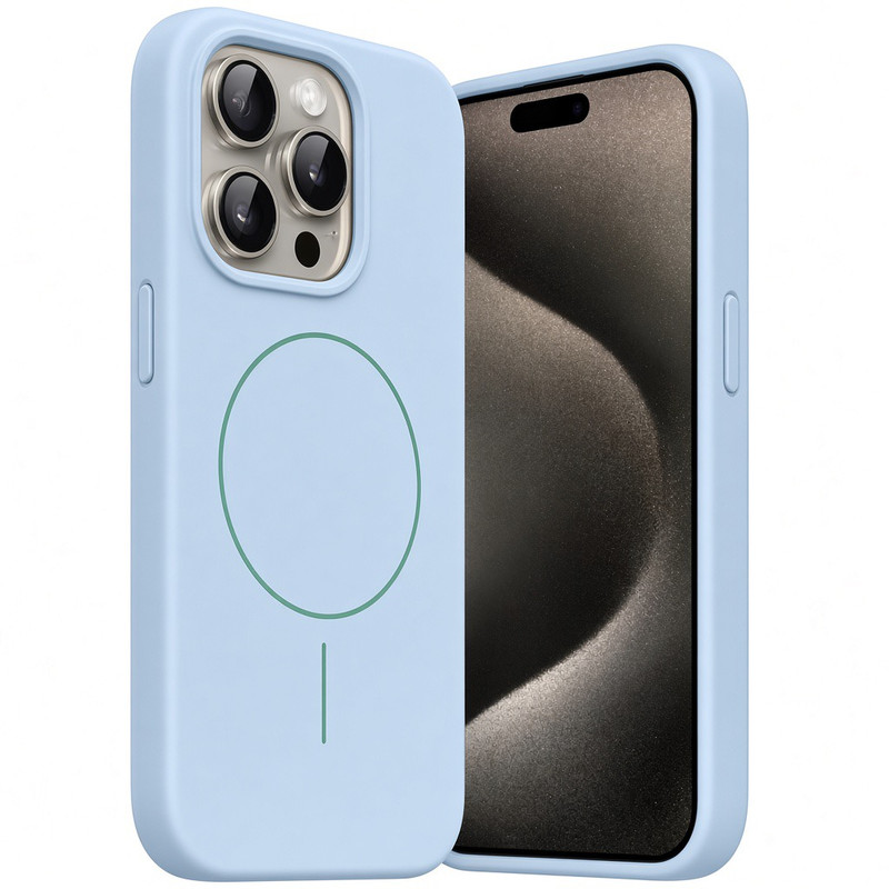 کاور طرح سیلیکون پاک کنی مگ سیف دار مناسب برای گوشی موبایل اپل iphone 16 promax