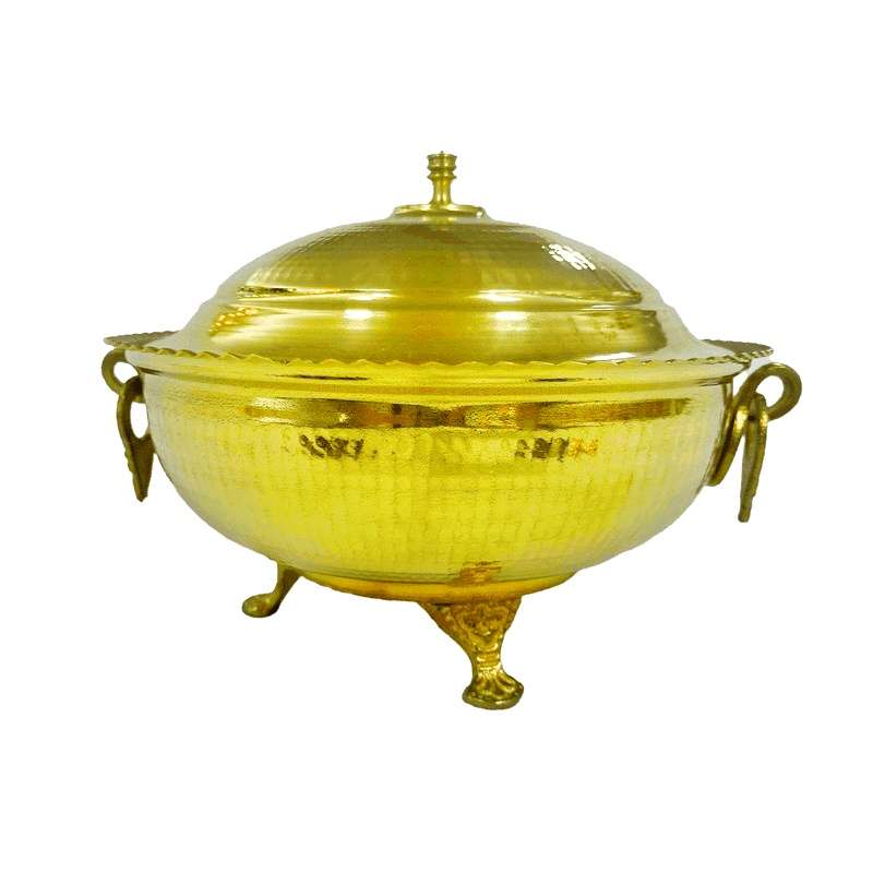 شکلات خوری برنجی مدل سه پایه طرح گوشواره دار کد AZ_C01G