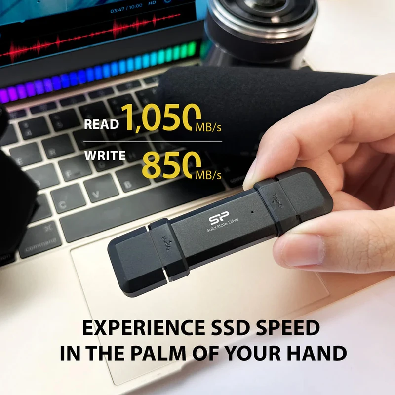 عکس شماره 8 : اس اس دی اکسترنال سیلیکون پاور مدل ds72 ظرفیت 1 ترابایت رابط usb 3.2 gen2