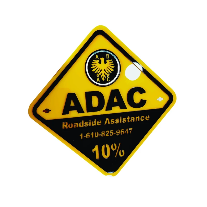 آرم تزئینی طرح لوزی پلکسی برجسته مدل ADAC-Y2