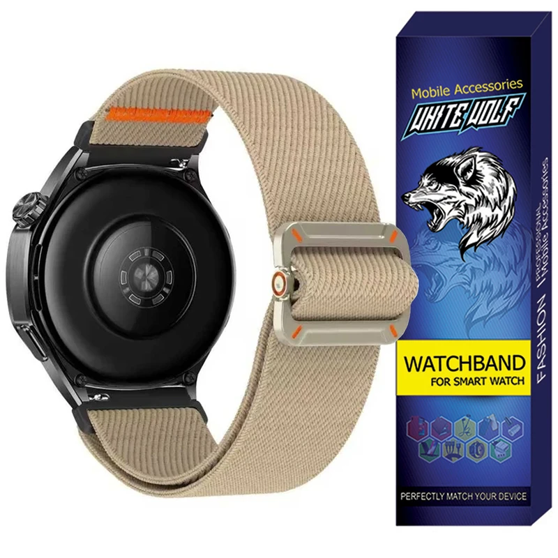 بند وایت ولف مدل SOLOO ELASTIC مناسب برای ساعت هوشمند ناتینگ CMF Watch 3 Pro / CMF Watch Pro 3 22MM