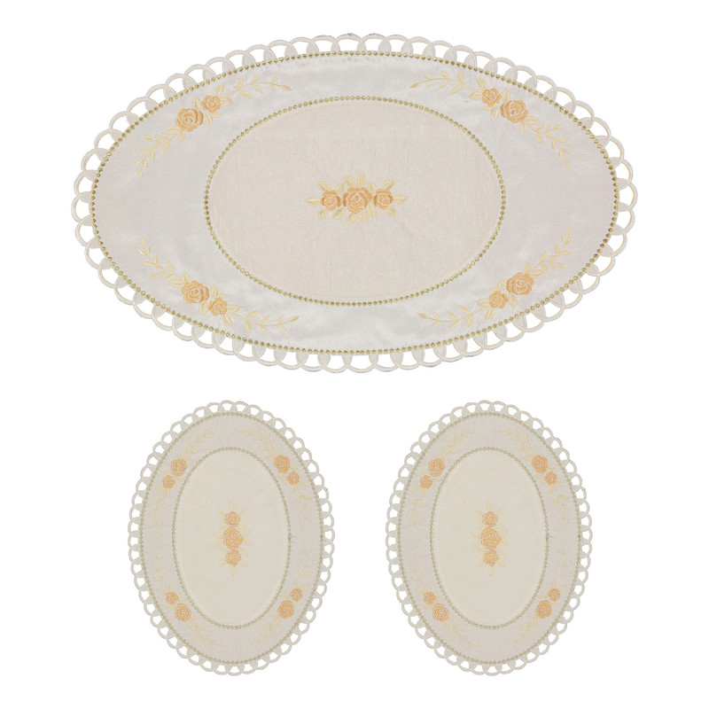 ست رومیزی سه تکه مدل رز کد R3ROS001