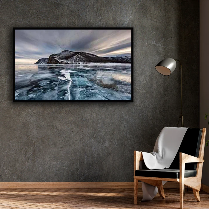 تابلو نوری بکلیت طرح منظره زمستانی مدل B-D1476