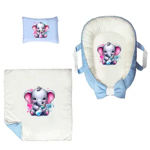 سرویس خواب 3 تکه نوزاد پادآفرین مدل گارد محافظ طرح فیل کد PG033  