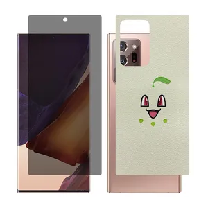 Glass Together model privacy screen protector suitable for Samsung Galaxy Note20 Ultra 5G mobile phone with cover sticker on the back of the phone