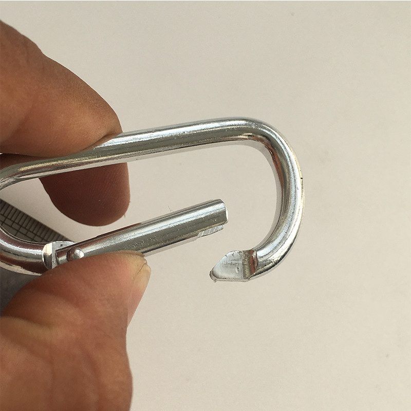 یراق حلقه مدل کارابین فنری کد Sil6.5 بسته 5 عددی