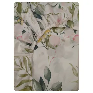 ملحفه پانیذ پود مدل سوسن کد P103-1 یک نفره سایز 120x200 سانتی متر