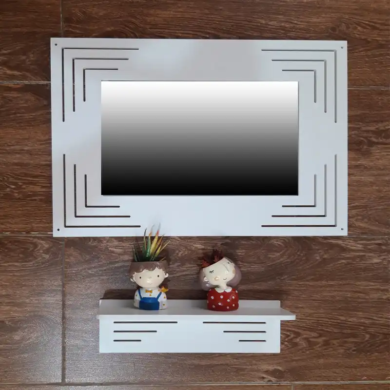 آینه خونه خاص مدل خطی به همراه شلف دیواری