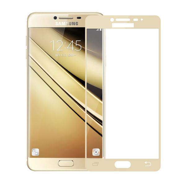 محافظ صفحه نمایش شیشه ای تمپرد مدل Full Cover مناسب برای گوشی موبایل سامسونگ Galaxy C5 محافظ صفحه نمایش شیشه ای تمپرد مدل Full Cover مناسب برای گوشی موبایل سامسونگ Galaxy C5