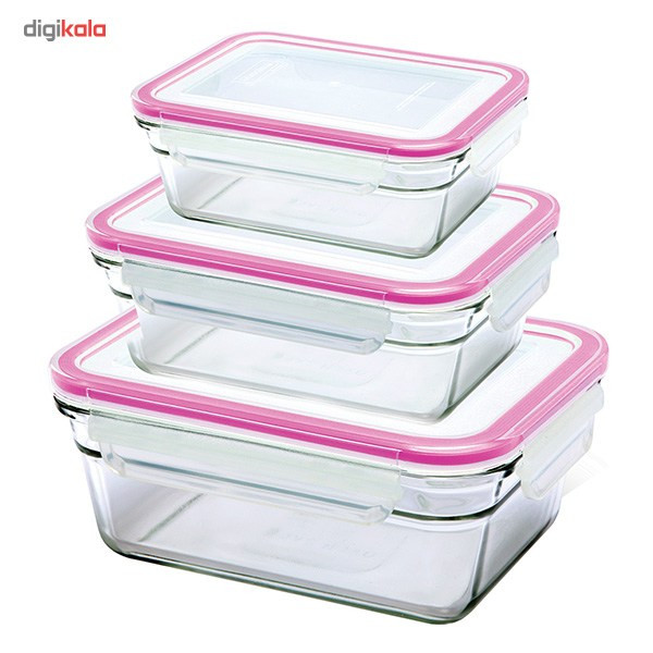 ظروف نگهدارنده گلس لاک مدل GL 529 شش پارچه