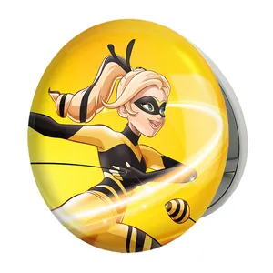 آینه جیبی خندالو طرح دختر کفشدوزکی کویین بی مدل تاشو کد 24993 