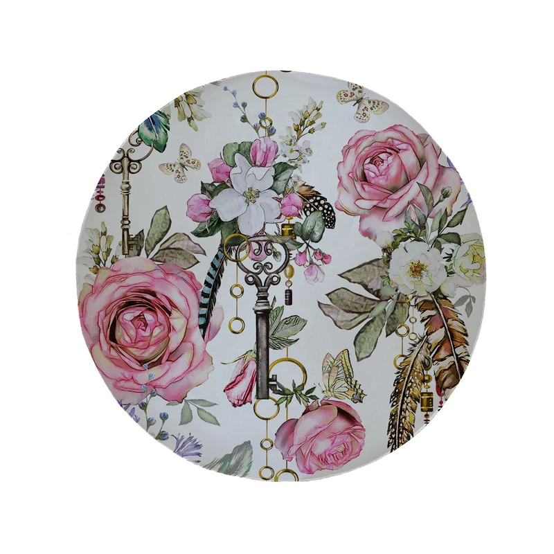 پادری مدل دایره طرح گل کد 5322 سایز 90 × 90 سانتی متر 