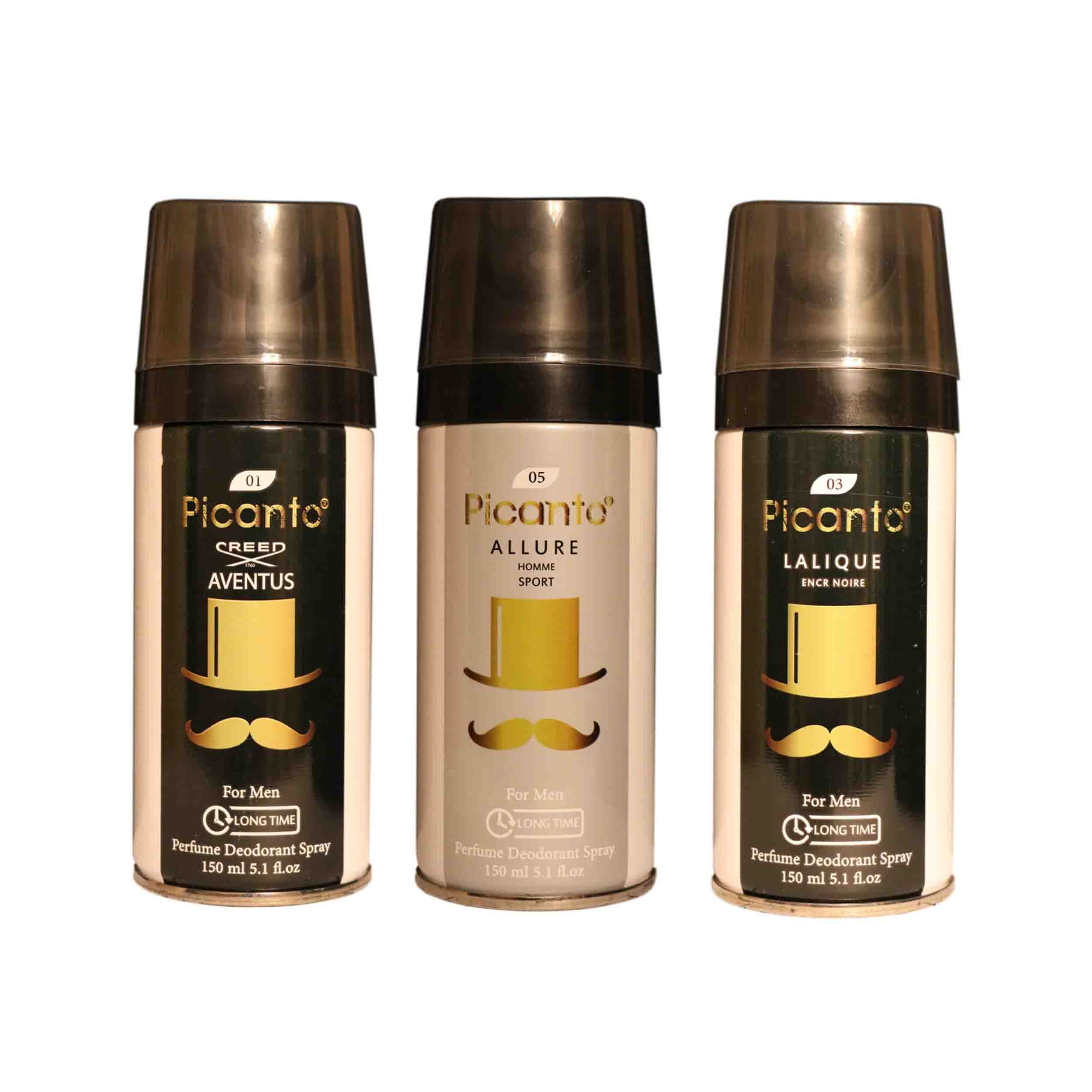 اسپری خوشبو کننده بدن مردانه پیکانتو مدل P19 حجم 150 میلی لیتر  مجموعه 3 عددی