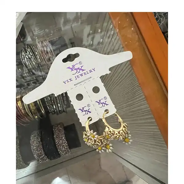 گوشواره زنانه وای اس ایکس مدل گل بابونه کد 452132