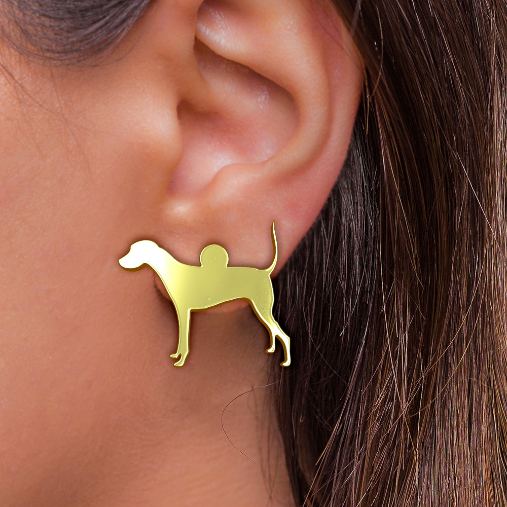 گوشواره طلا 18 عیار زنانه مدوپد مدل سگ کد GA1-16433