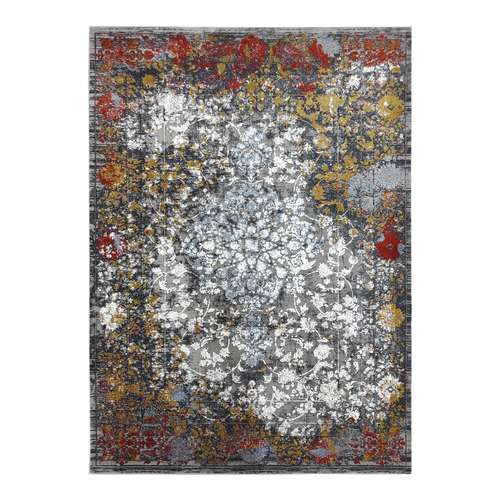 فرش ماشینی مشهد کد 87522 زمینه طوسی