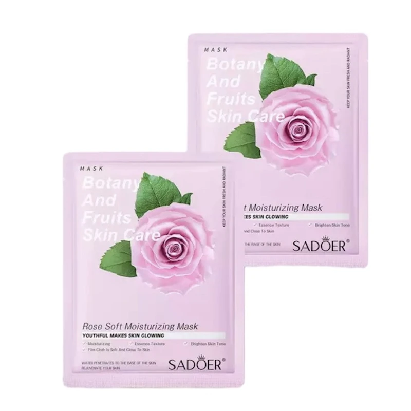 ماسک صورت سادور مدل گل رز مجموعه 2 عددی