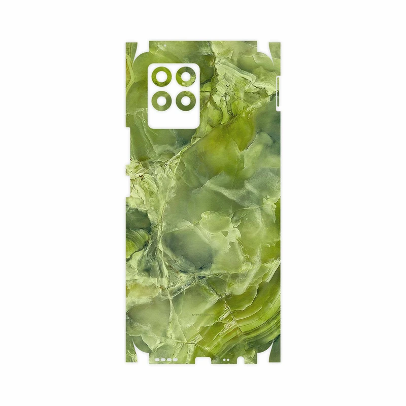 برچسب پوششی ماهوت مدل Green-Crystal-Marble-FullSkin مناسب برای گوشی موبایل ریلمی 8 Pro