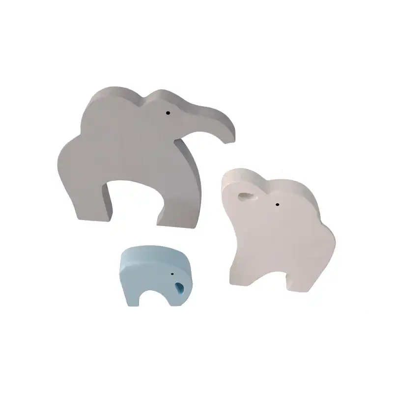 اسباب بازی چوبی طرح پازل فیل خانواده مدل MKT03-B