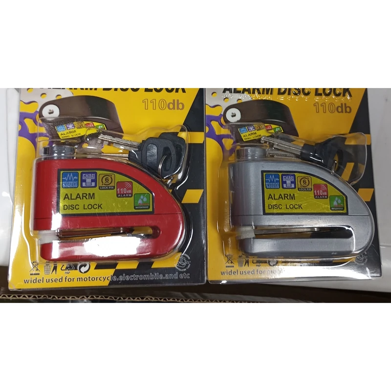 عکس شماره 2 : قفل دیسک آژیر دار موتور سیکلت جی اس دبلیو اس مدل fs8305
