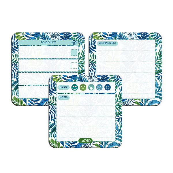 تخته وایت برد لاژید مدل برنامه ریزی سایز 9X9 سانتی متر مجموعه 3 عددی