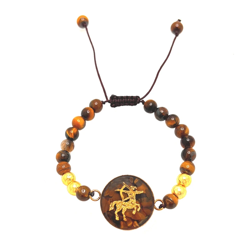 دستبند مهره ای زنانه مارک گلد مدل ماه تولد آذر DB09