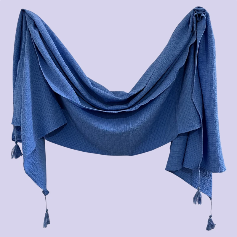 شال زنانه مدل پلیسه نخی بیسکوئیتی کد ۰۰۳۸