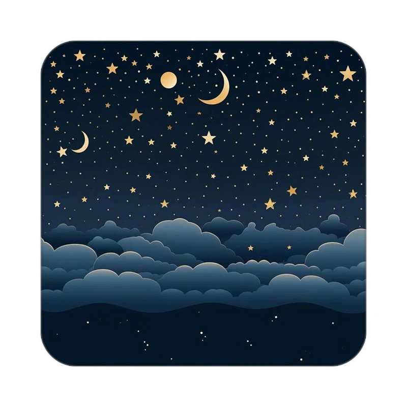 زیر لیوانی کاکتی طرح ماه و ستاره مدل mp53167