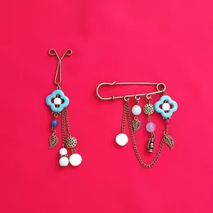 ست گیره روسری و سنجاق سینه زنانه مدل فیروزه کد 1064