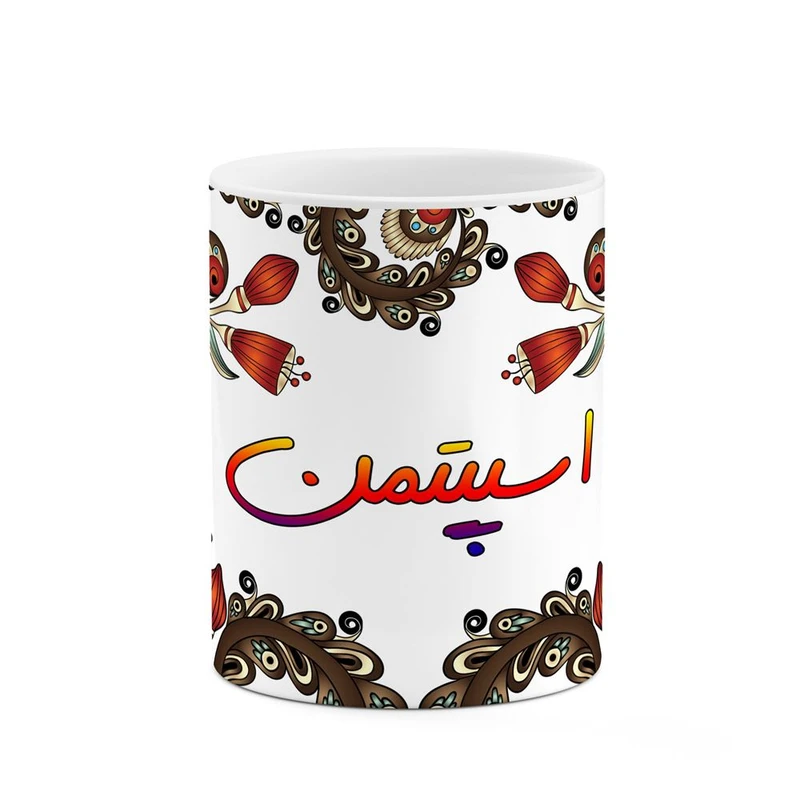 ماگ کاکتی مدل اسم اسپیتمن طرح سنتی گل و بته کد mgh43602