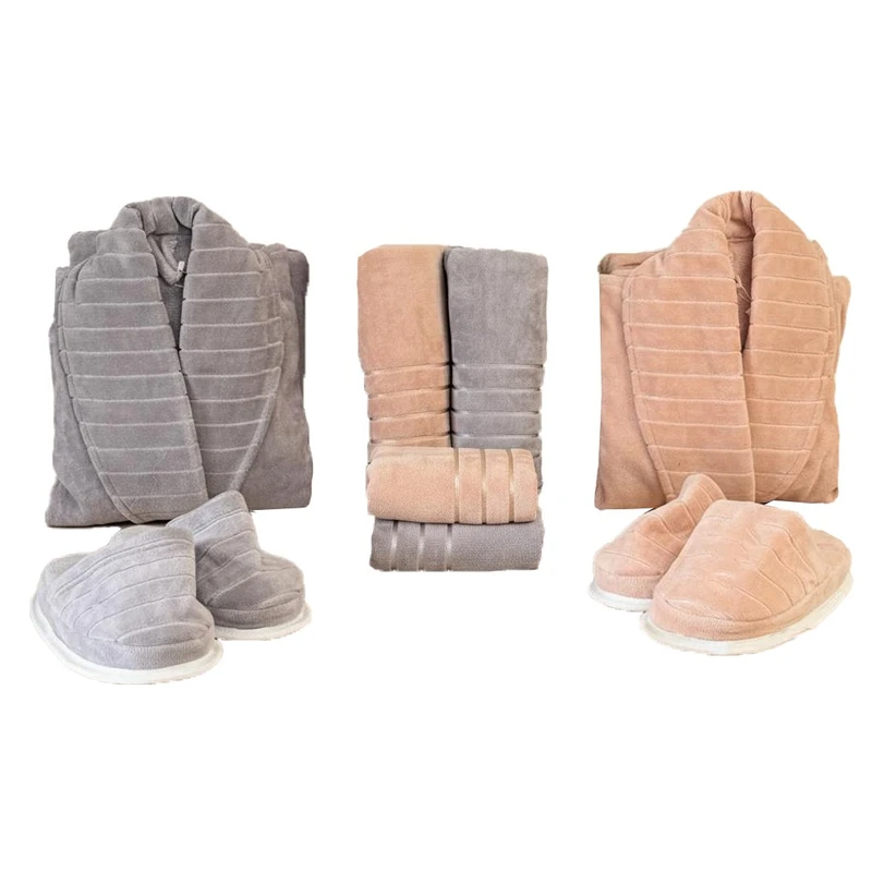 سرویس حوله پالتویی 12 تکه مدل بونی 