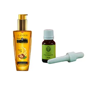 روغن آرگان مدل آرگان خالص حجم 15 میلی لیتر به همراه سرم مو دکتر لندر مدل ARGAN OIL حجم 100 میلی لیتر 