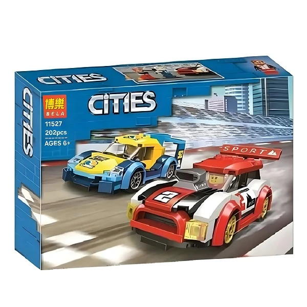 ساختنی 202 قطعه بلا مدل مسابقه ماشین ها طرح سیتی کد 11527
