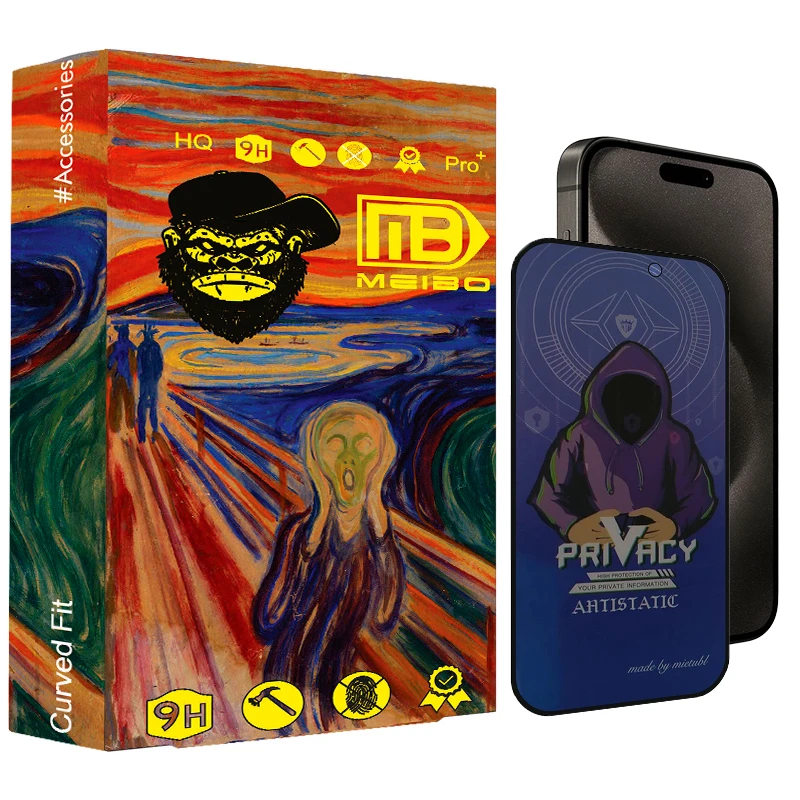 محافظ صفحه نمایش حریم شخصی میبو مدل Antistatic View 007 مناسب برای گوشی موبایل اپل iphone 15 pro max
