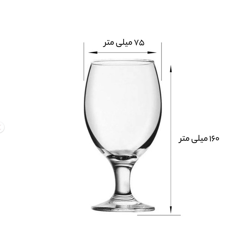 لیوان پایه بلند پاشاباغچه کد 44417 بسته 6 عددی لیوان پایه بلند پاشاباغچه کد 44417 بسته 6 عددی