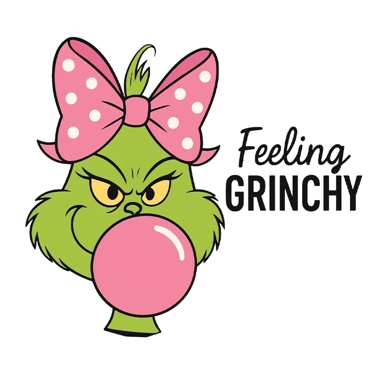 استیکر پارچه و لباس پاد آفرین مدل کریسمس طرح انیمیشن گرینچ کد S3102