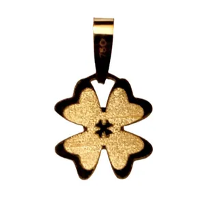 آویز گردنبند طلا 18 عیار زنانه مدل گل کد 03