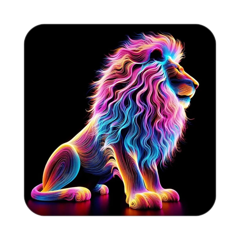 زیر لیوانی کاکتی طرح شیر مدل mp23311