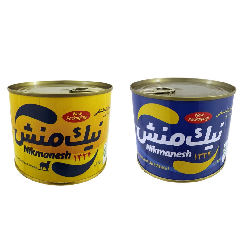 روغن حیوانی گاوی و روغن حیوانی گاوی گوسفندی نیک منش-450 گرم بسته 2 عددی