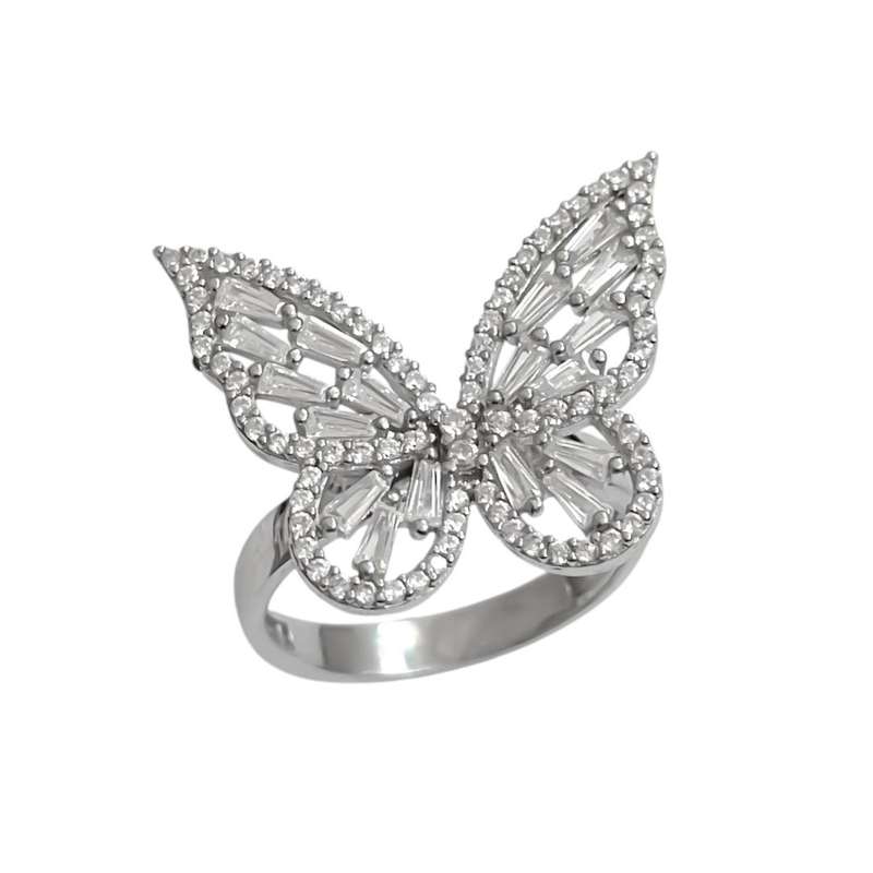 انگشتر نقره زنانه مدل پروانه ای انگشتر نقره زنانه مدل پروانه ای