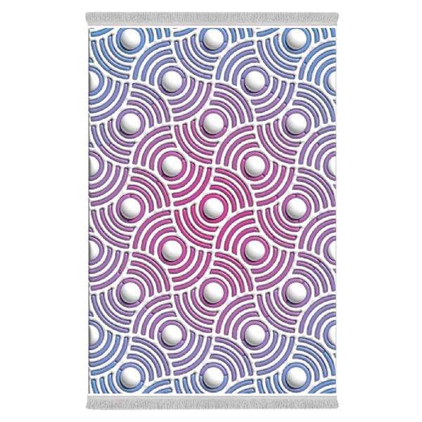 فرش پارچه‌ای دفه مدل فرشینه طرح فانتزی کد 8056